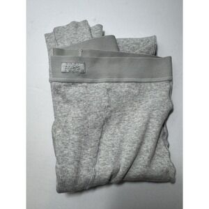 SKIMS Light Heather Grey Cotton Ribbed Jersey Legging High Waisted Size Small
